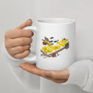 Taza Blanca Brillante 8BIT