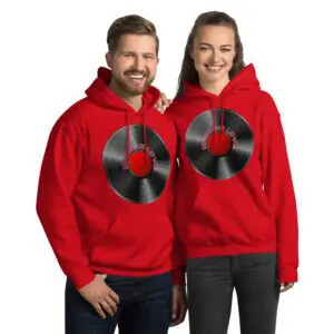 Sudadera Invierno con Capucha Unisex Disco 45 rpm