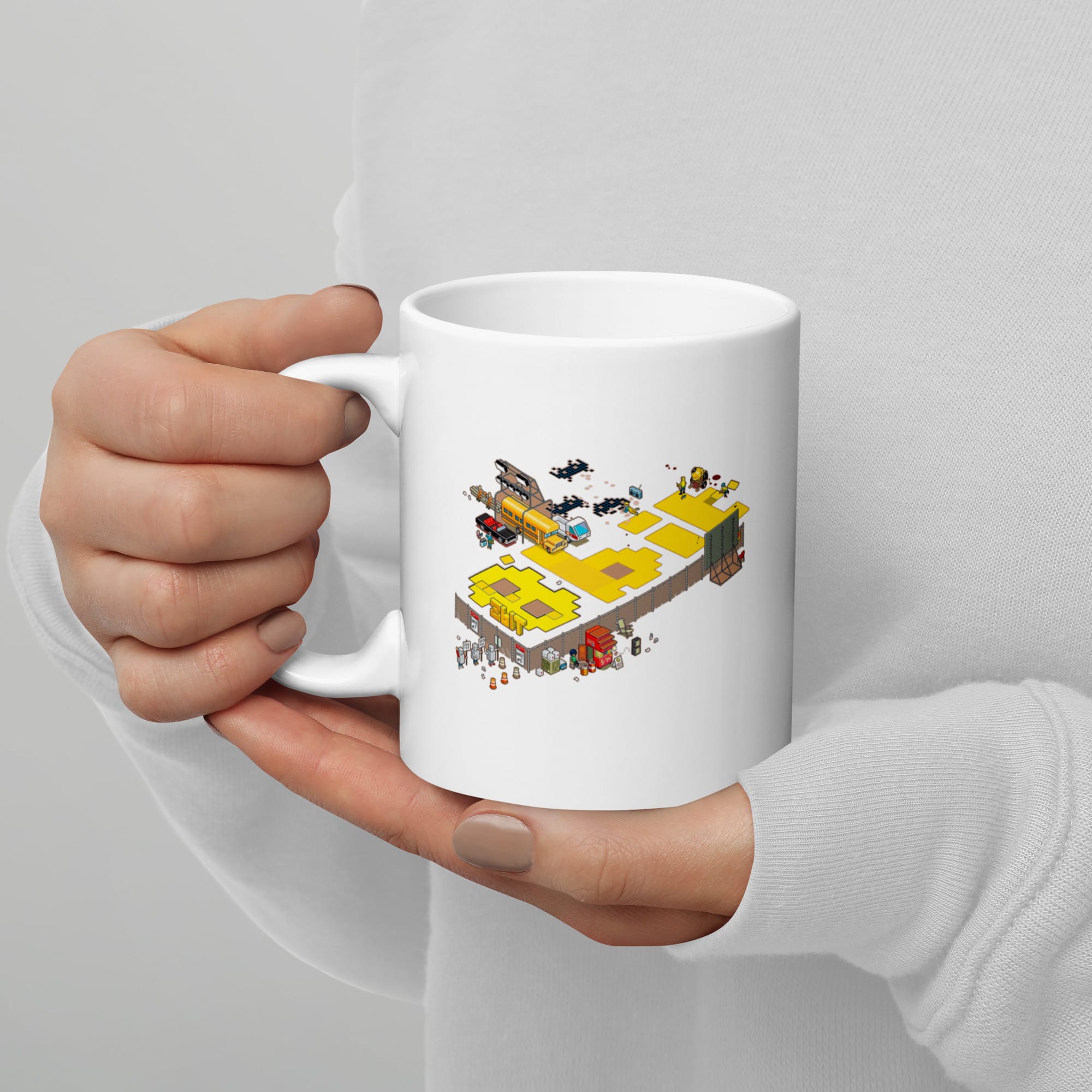Taza Blanca Brillante 8BIT - Imagen 2