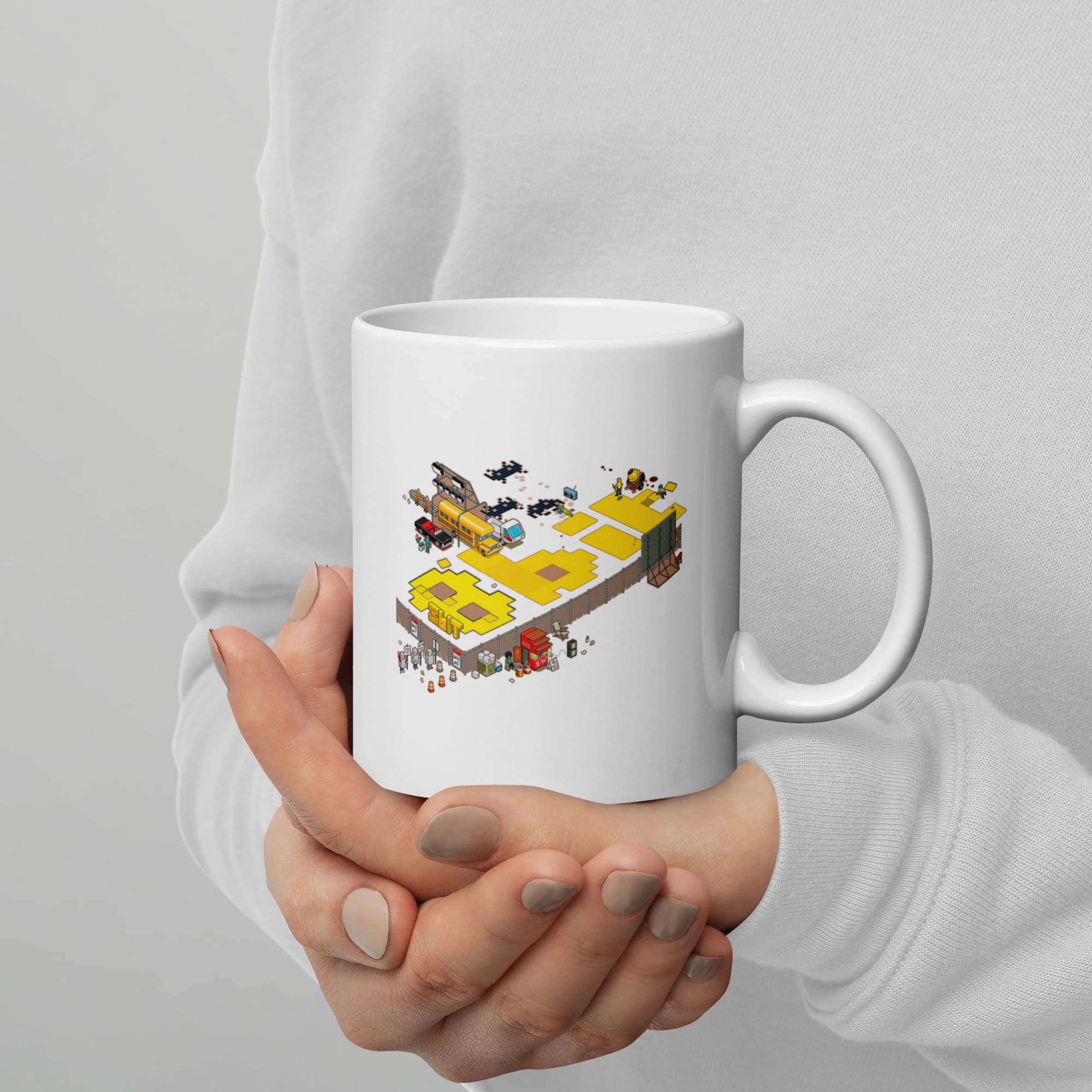 Taza Blanca Brillante 8BIT - Imagen 3