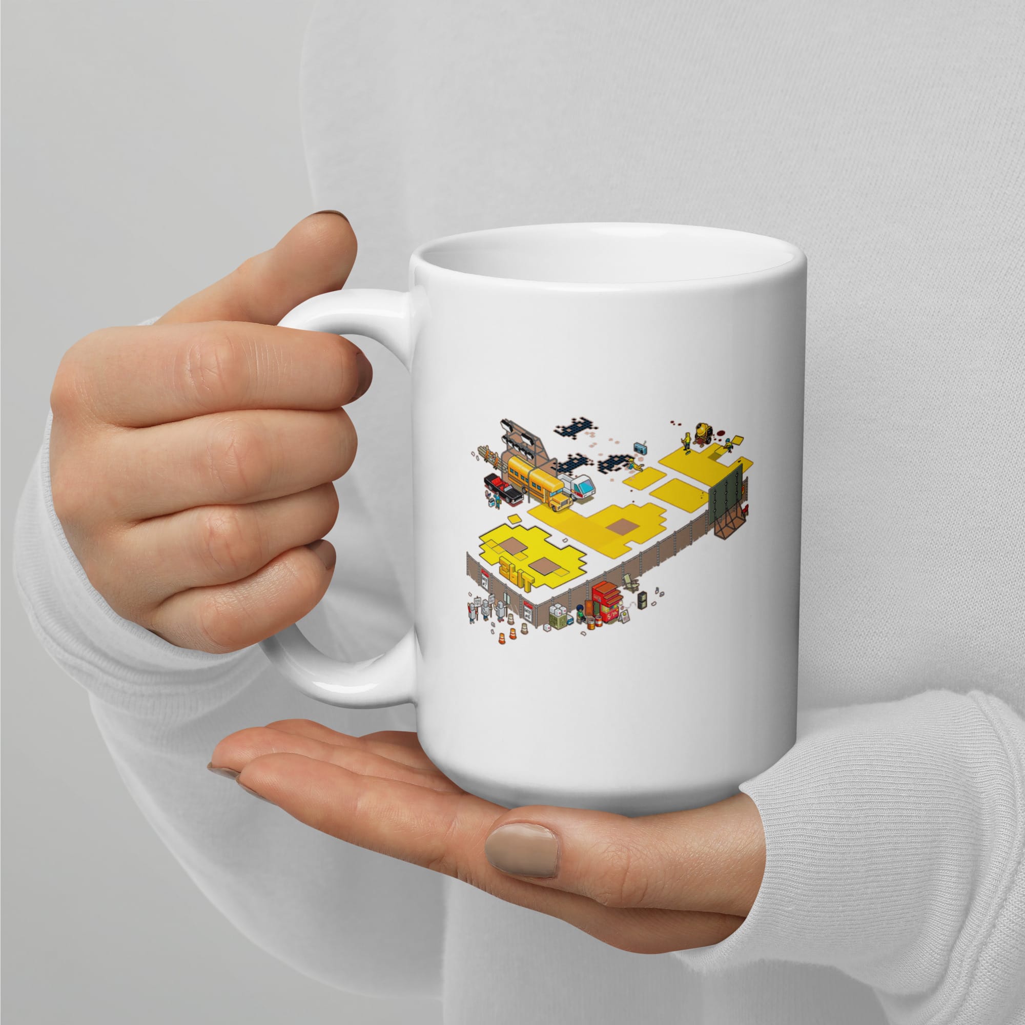 Taza Blanca Brillante 8BIT - Imagen 4