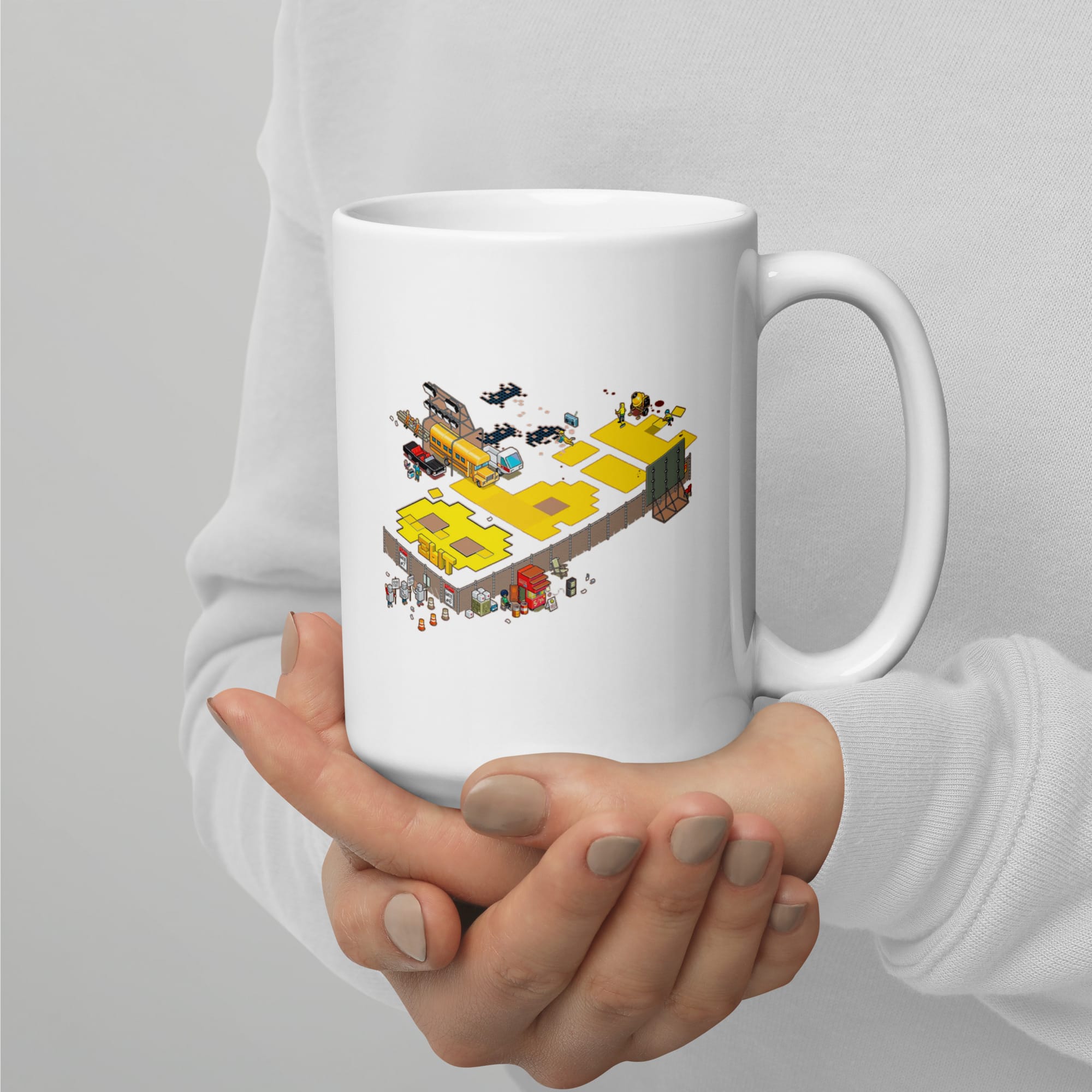 Taza Blanca Brillante 8BIT - Imagen 5