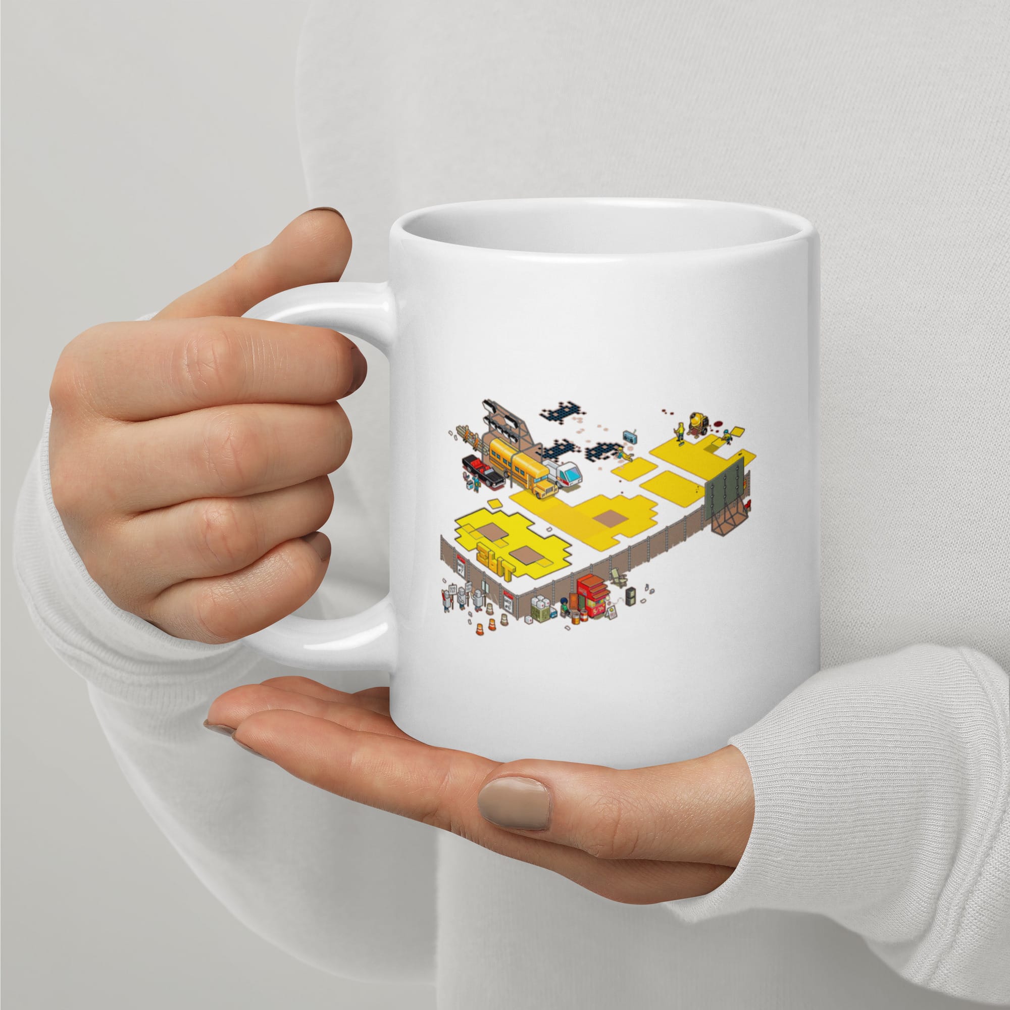 Taza Blanca Brillante 8BIT