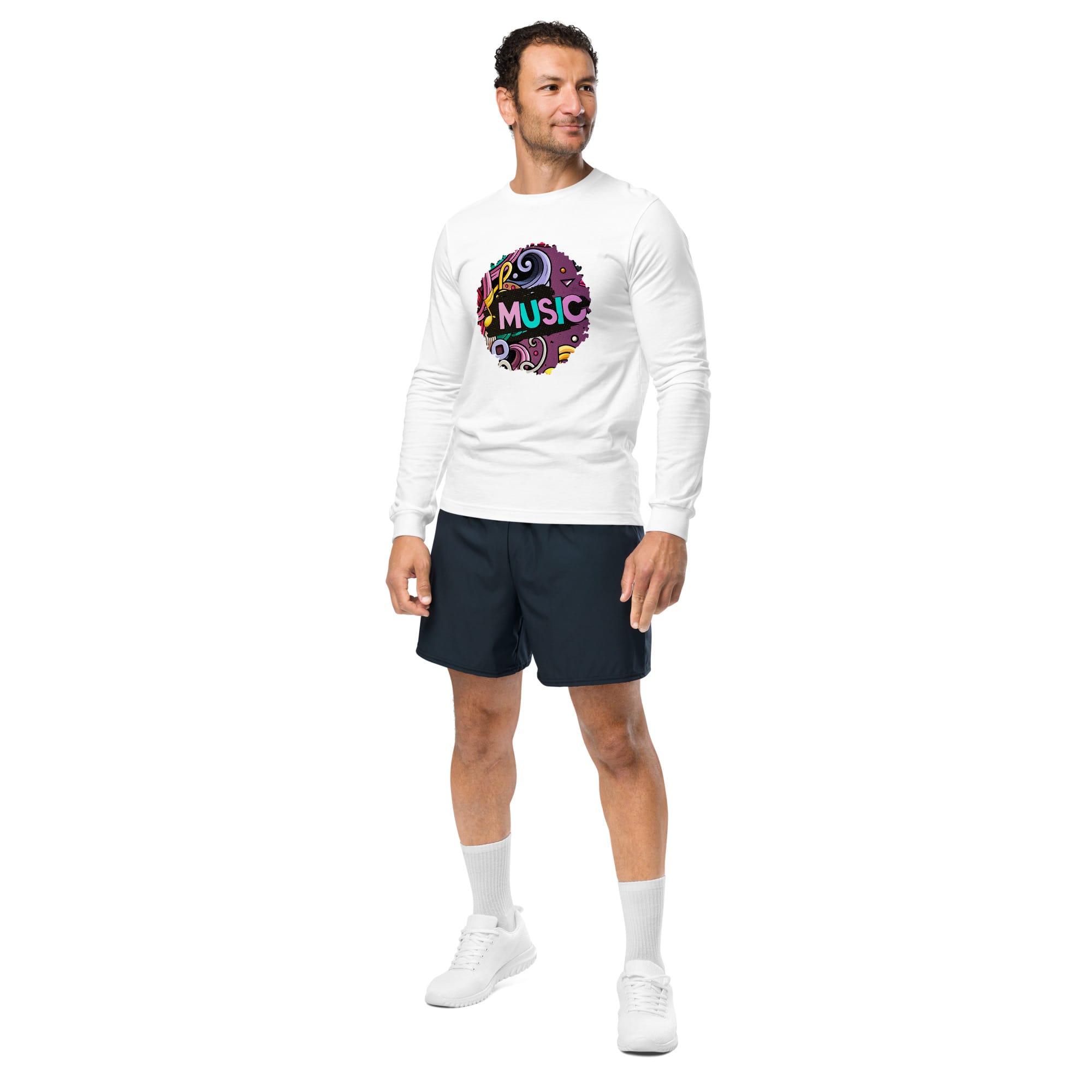 Camiseta Manga Larga Unisex Music Pixel Art