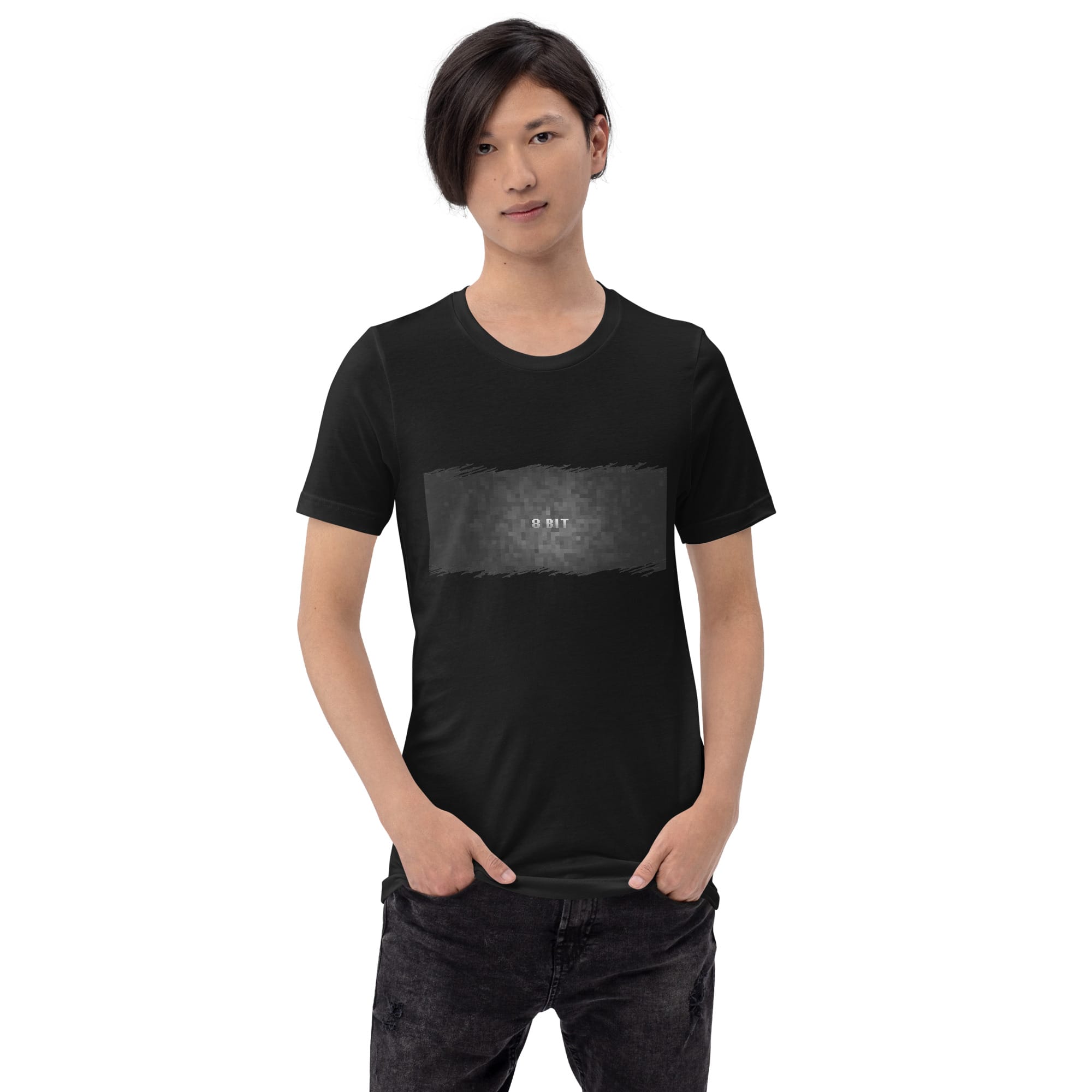 Camiseta de Manga Corta Unisex 8 BIT Black & White - Imagen 7