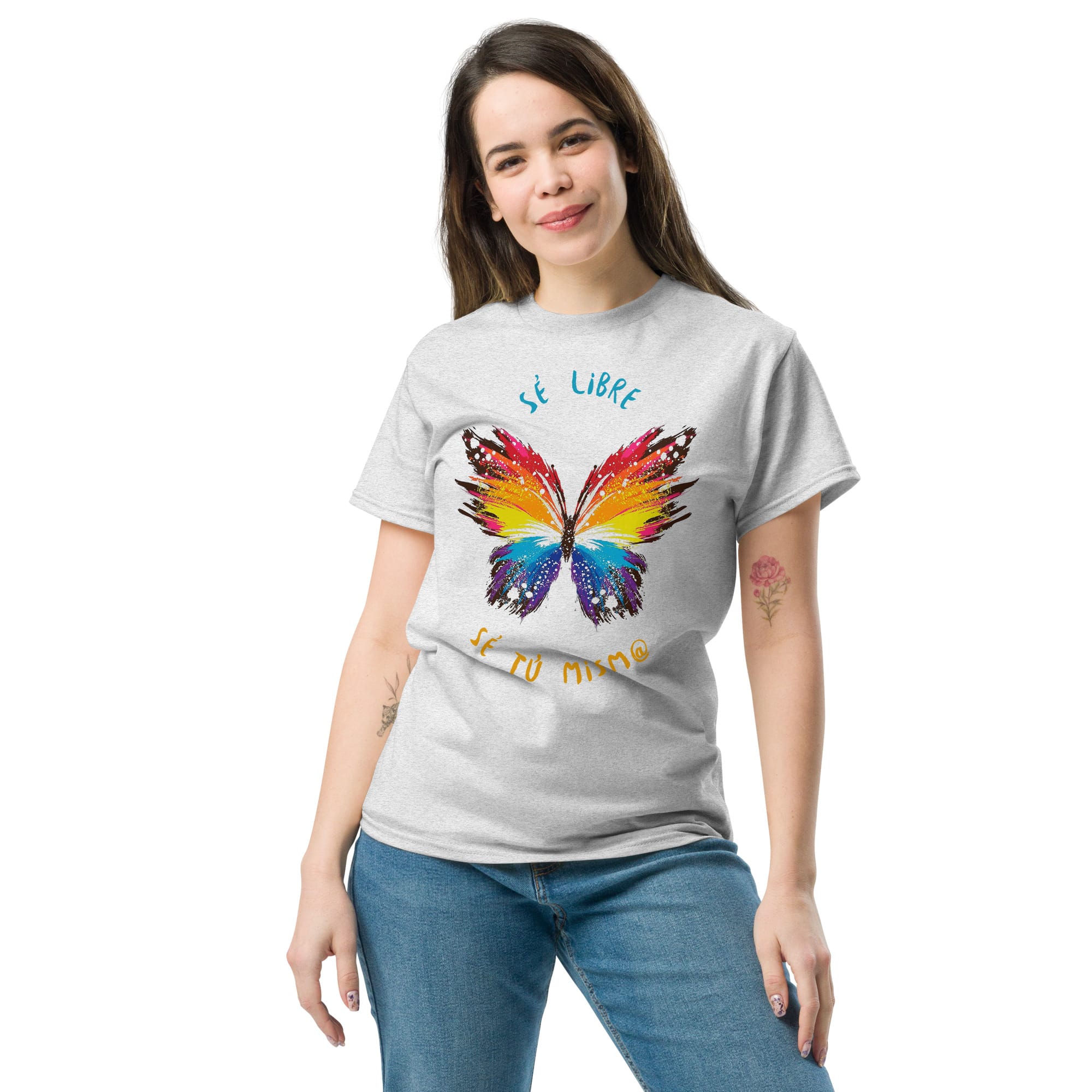 Camiseta Clásica Unisex Butterfly Sé Libre - Imagen 40