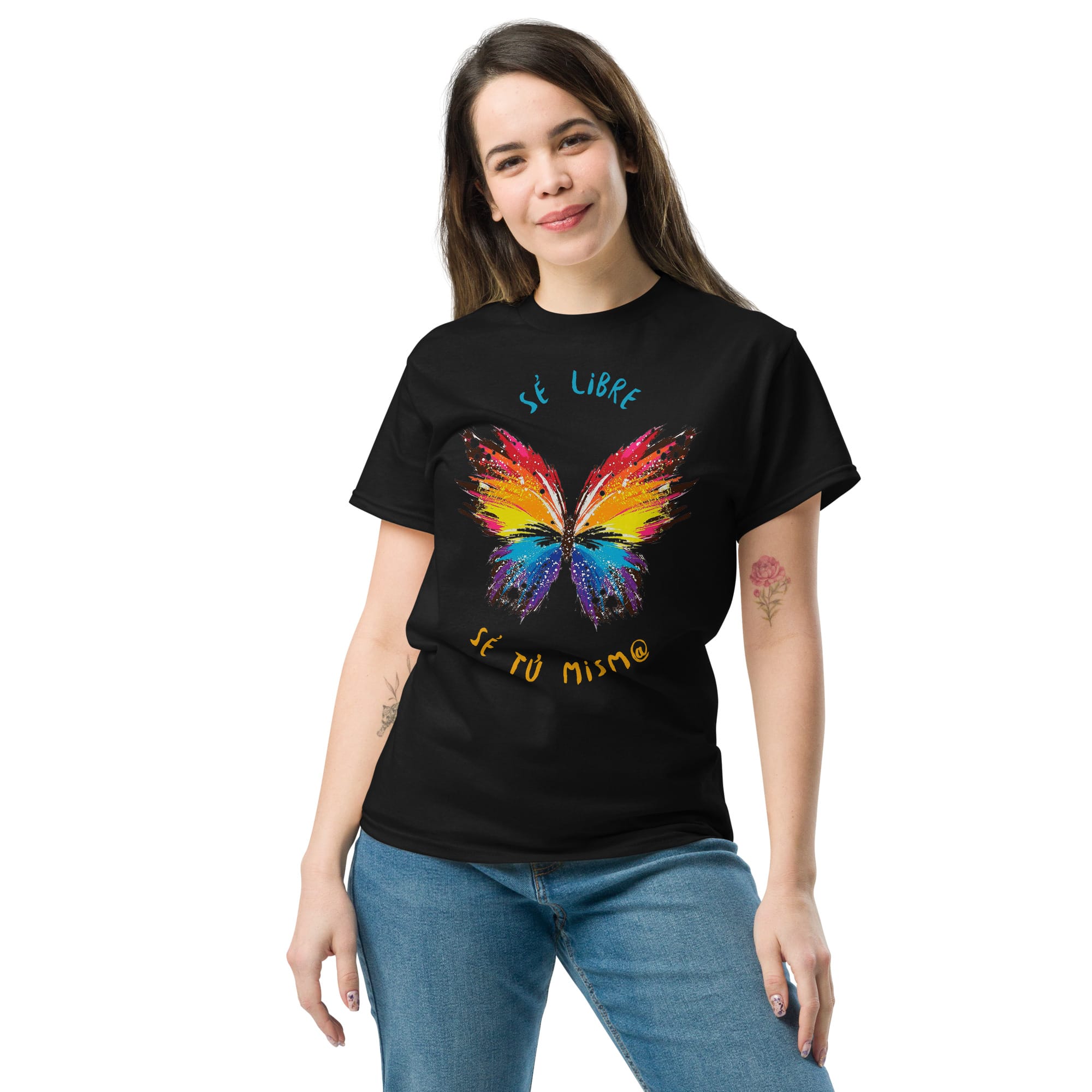 Camiseta Clásica Unisex Butterfly Sé Libre - Imagen 7