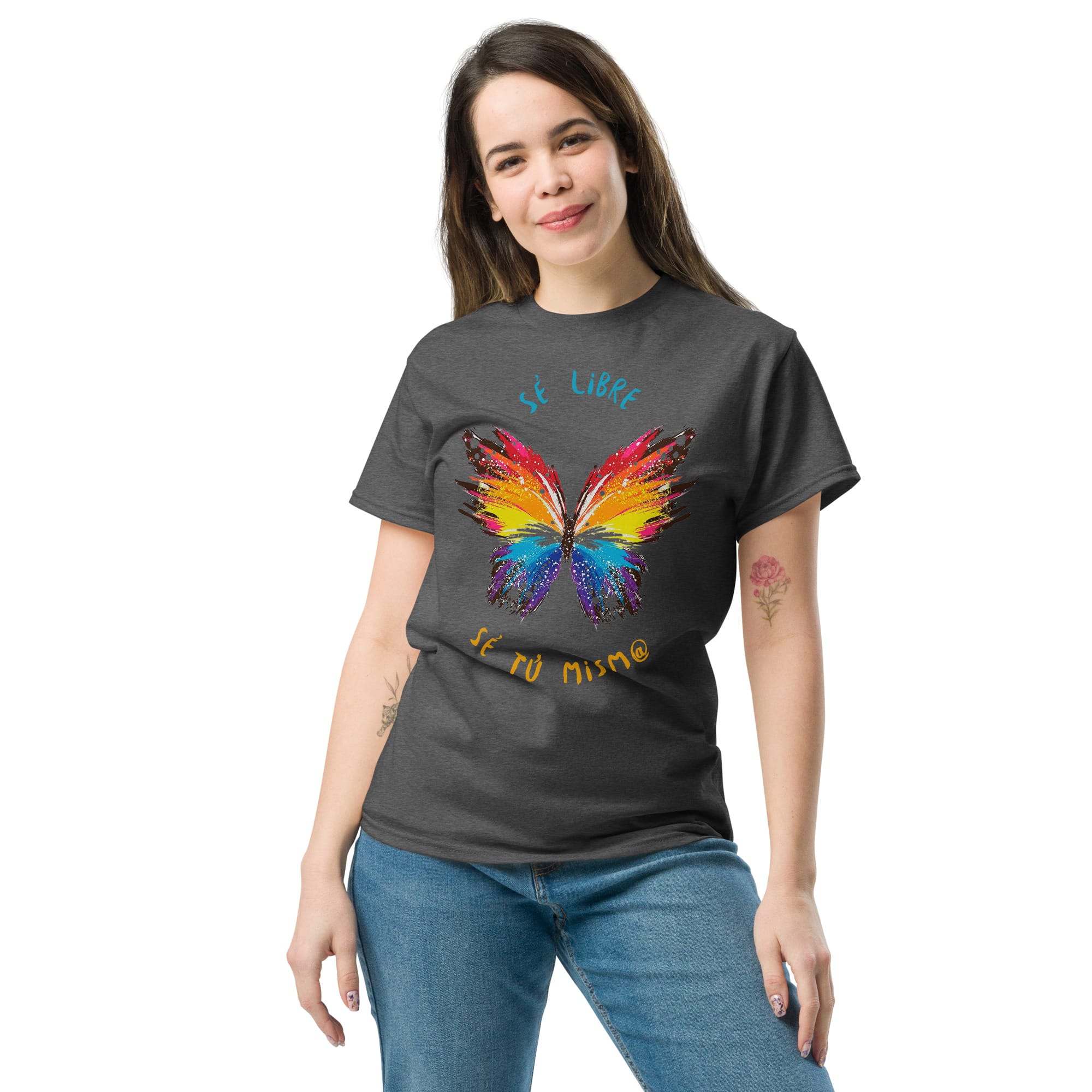 Camiseta Clásica Unisex Butterfly Sé Libre - Imagen 4
