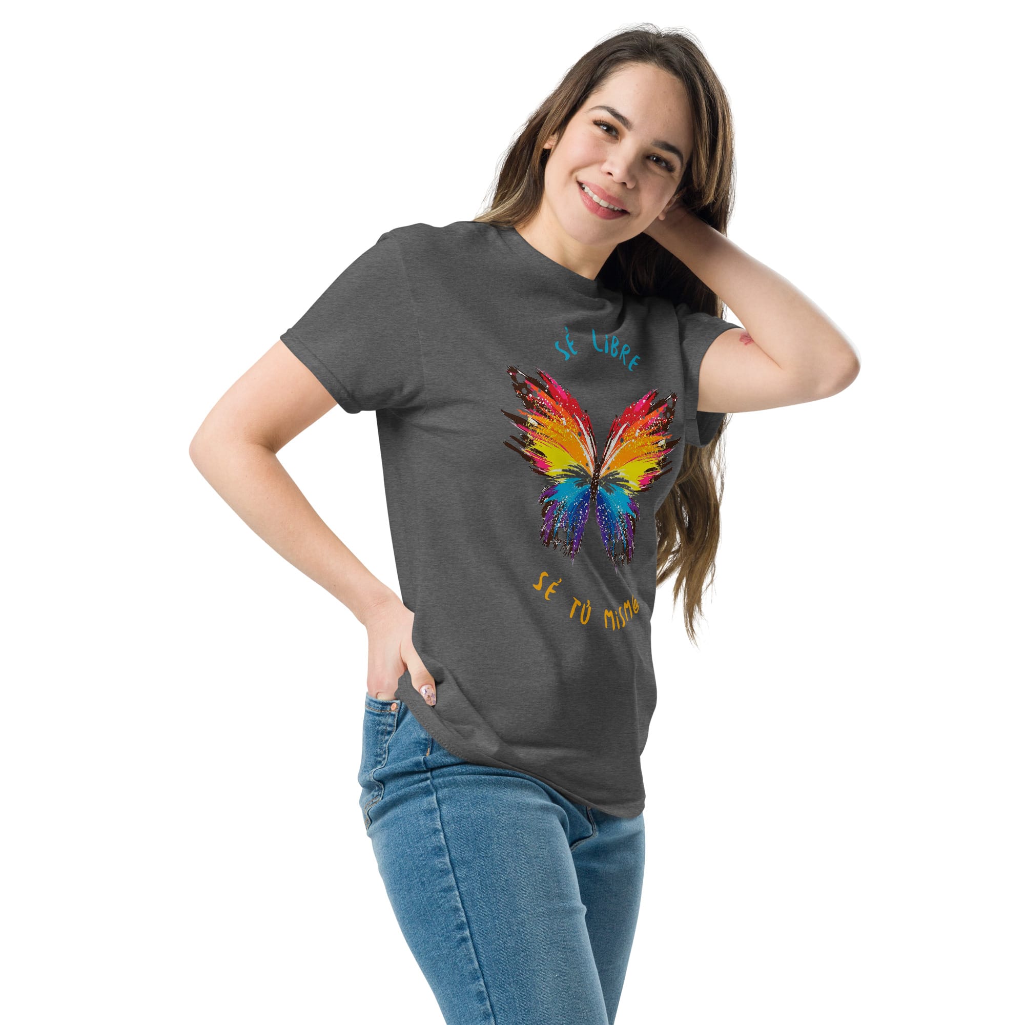 Camiseta Clásica Unisex Butterfly Sé Libre - Imagen 5