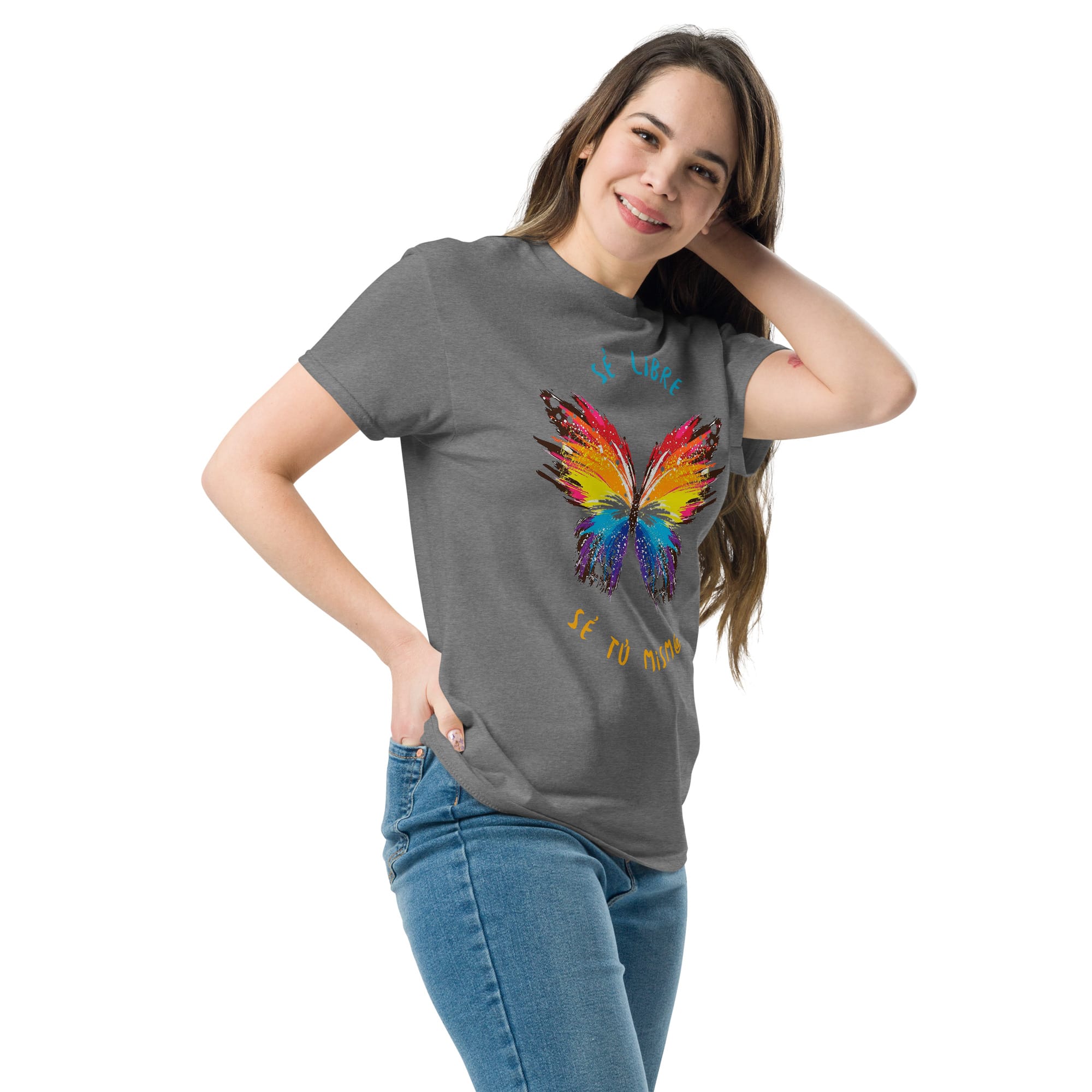 Camiseta Clásica Unisex Butterfly Sé Libre - Imagen 2