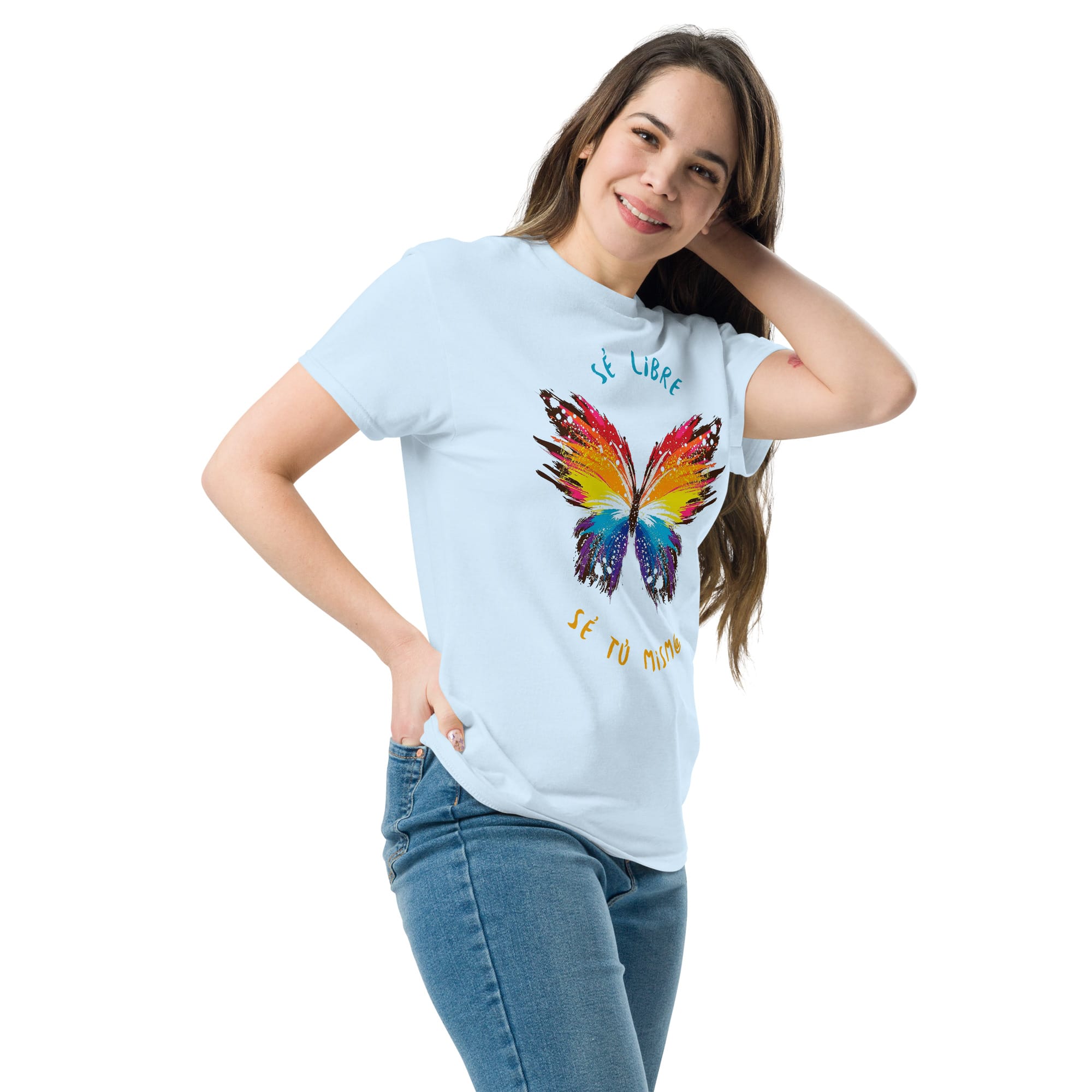 Camiseta Clásica Unisex Butterfly Sé Libre - Imagen 38