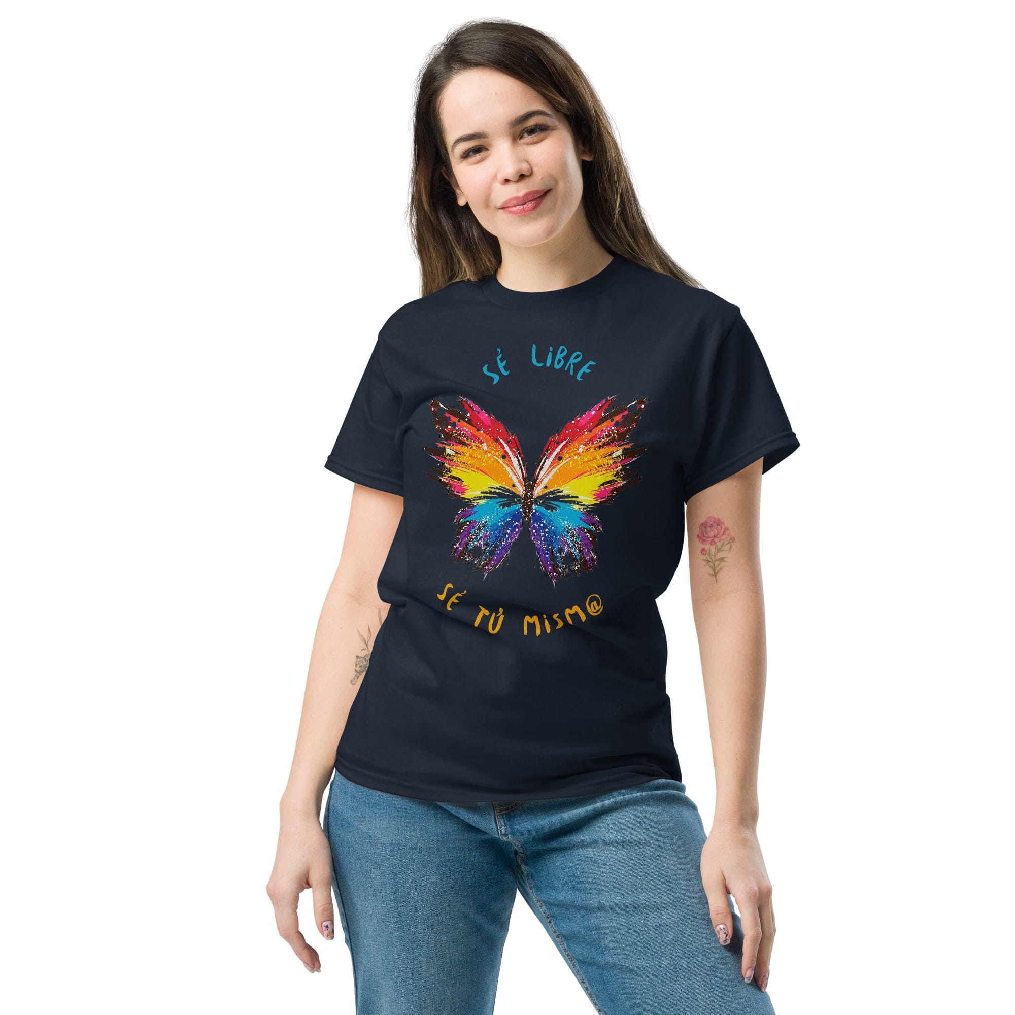 Camiseta Clásica Unisex Butterfly Sé Libre - Imagen 10