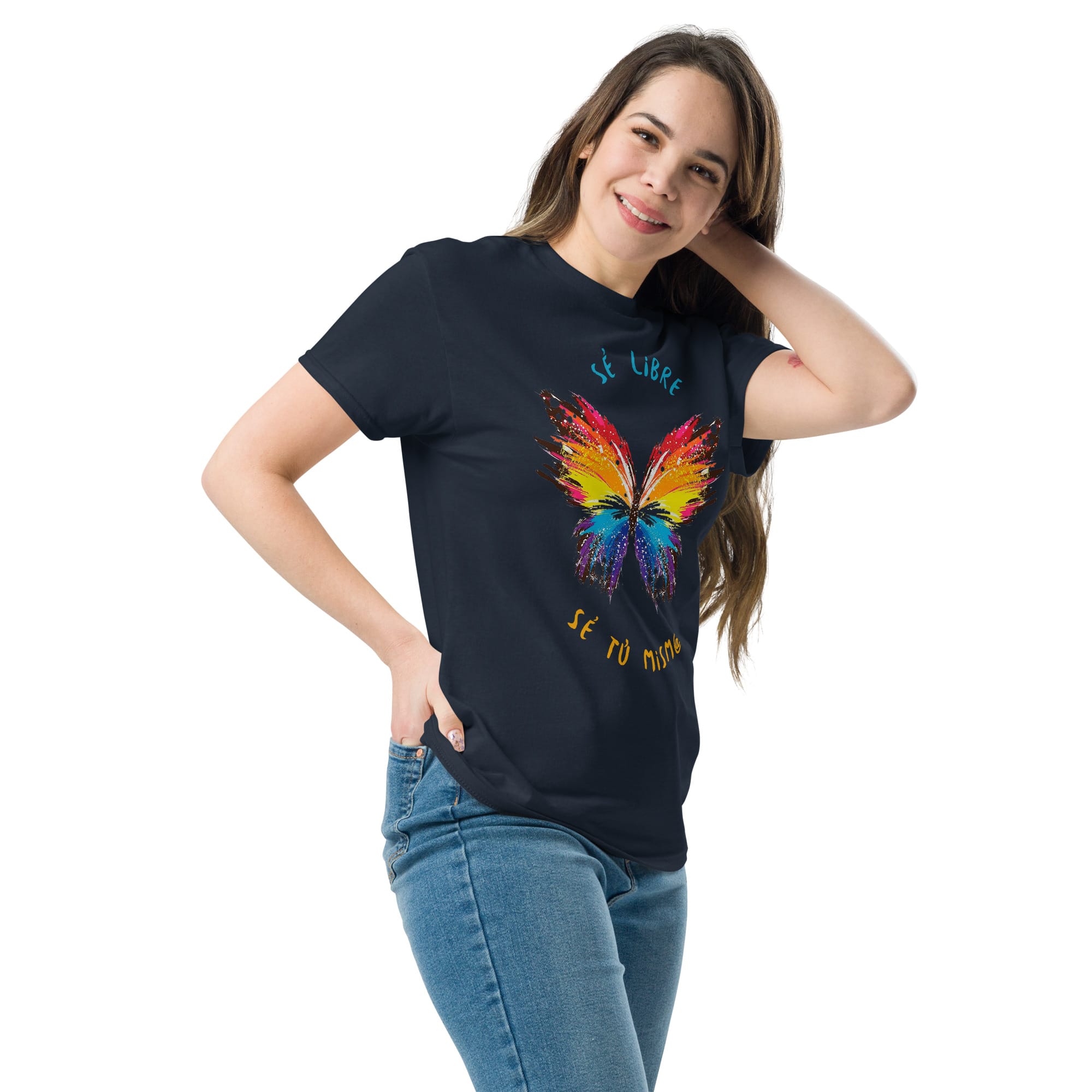 Camiseta Clásica Unisex Butterfly Sé Libre - Imagen 11