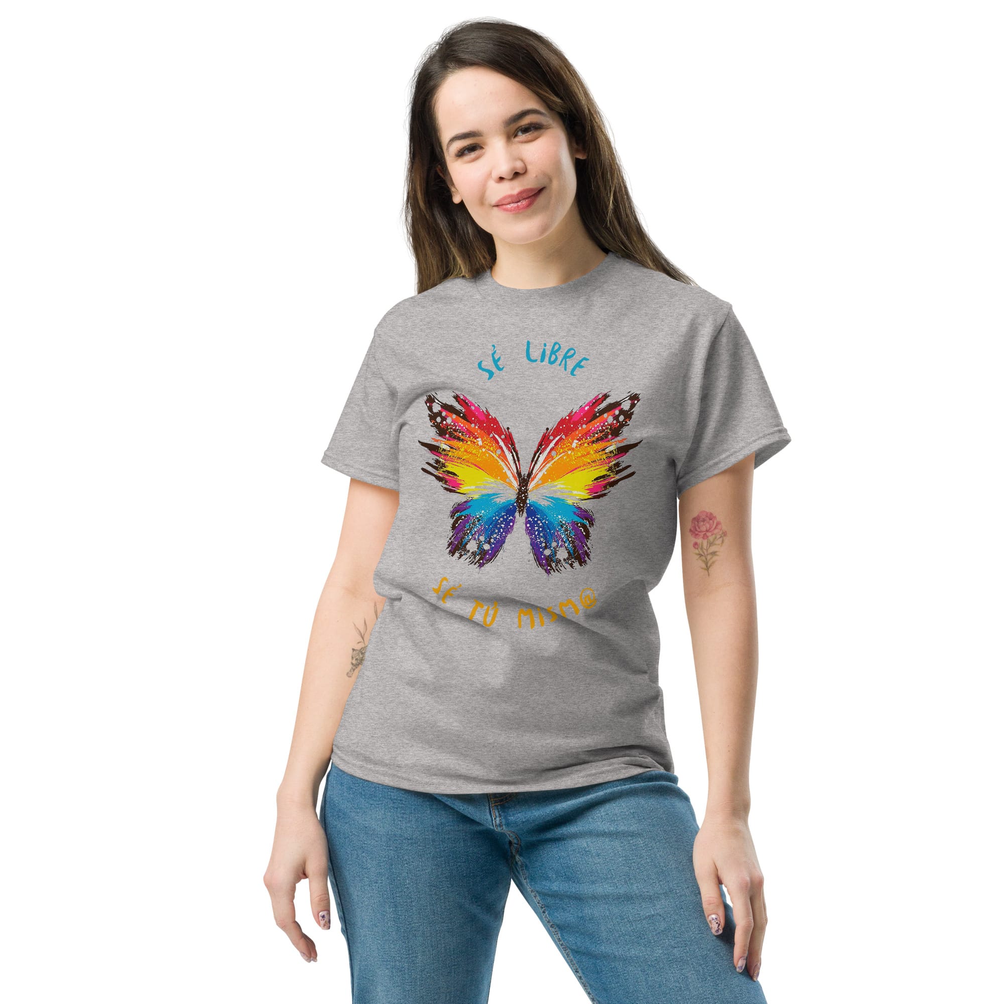 Camiseta Clásica Unisex Butterfly Sé Libre - Imagen 19
