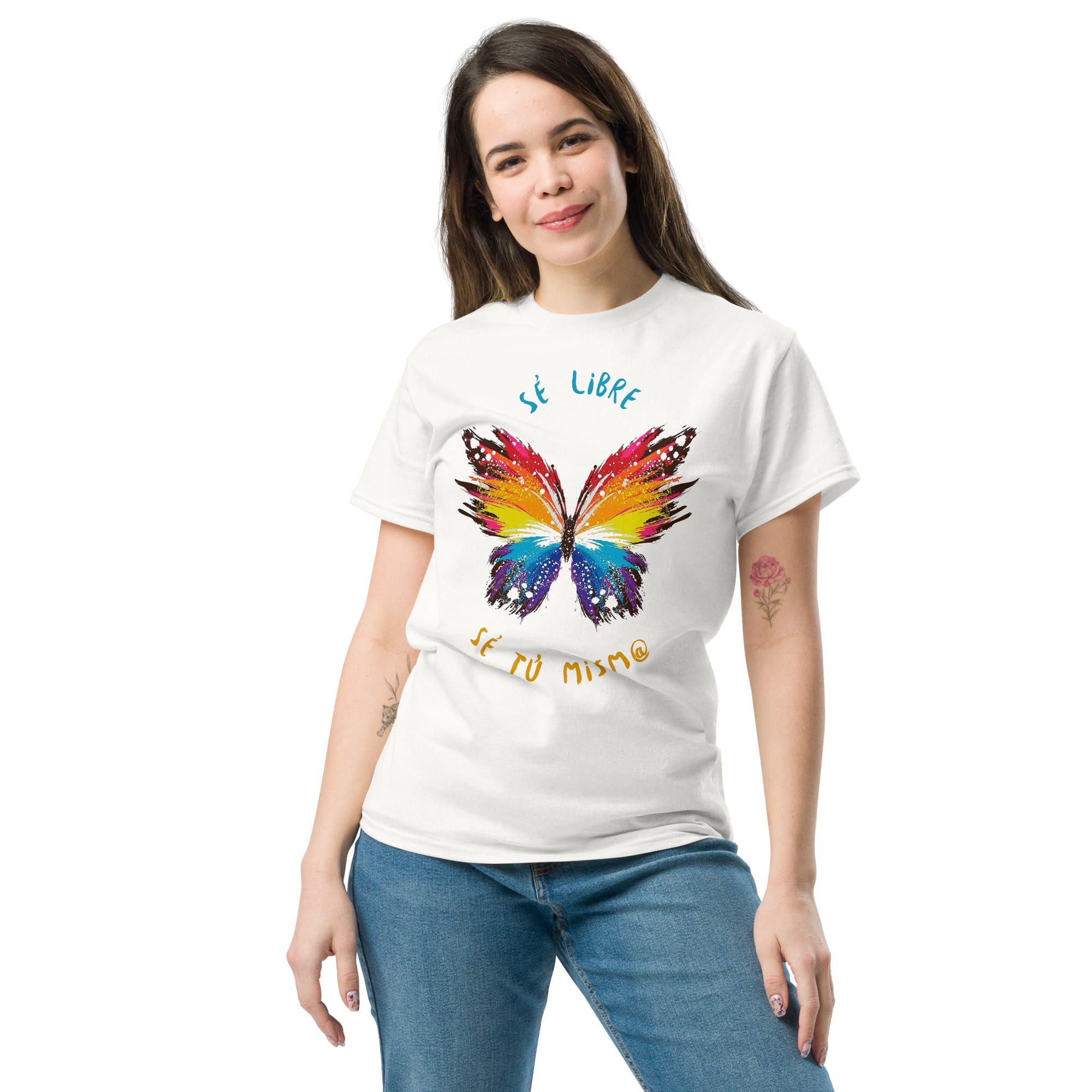 Camiseta Clásica Unisex Butterfly Sé Libre - Imagen 43