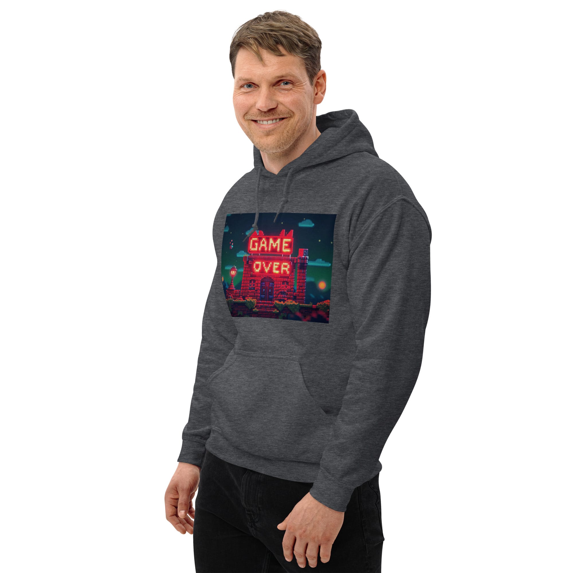 Sudadera Invierno con Capucha Unisex House Game Over - Imagen 7