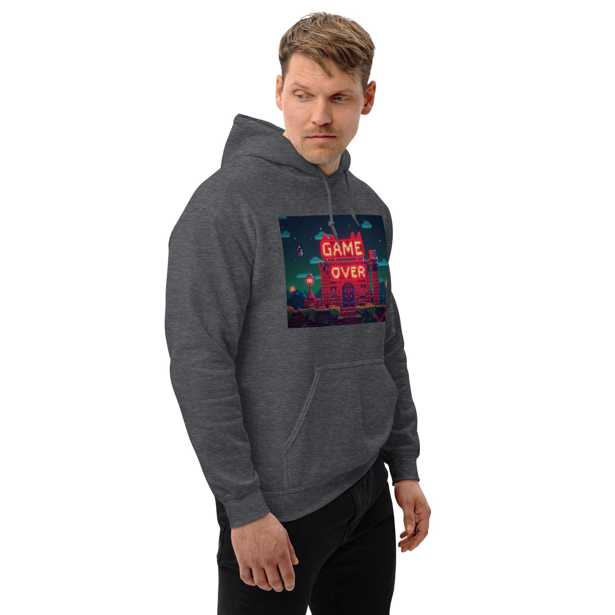 Sudadera Invierno con Capucha Unisex House Game Over - Imagen 8