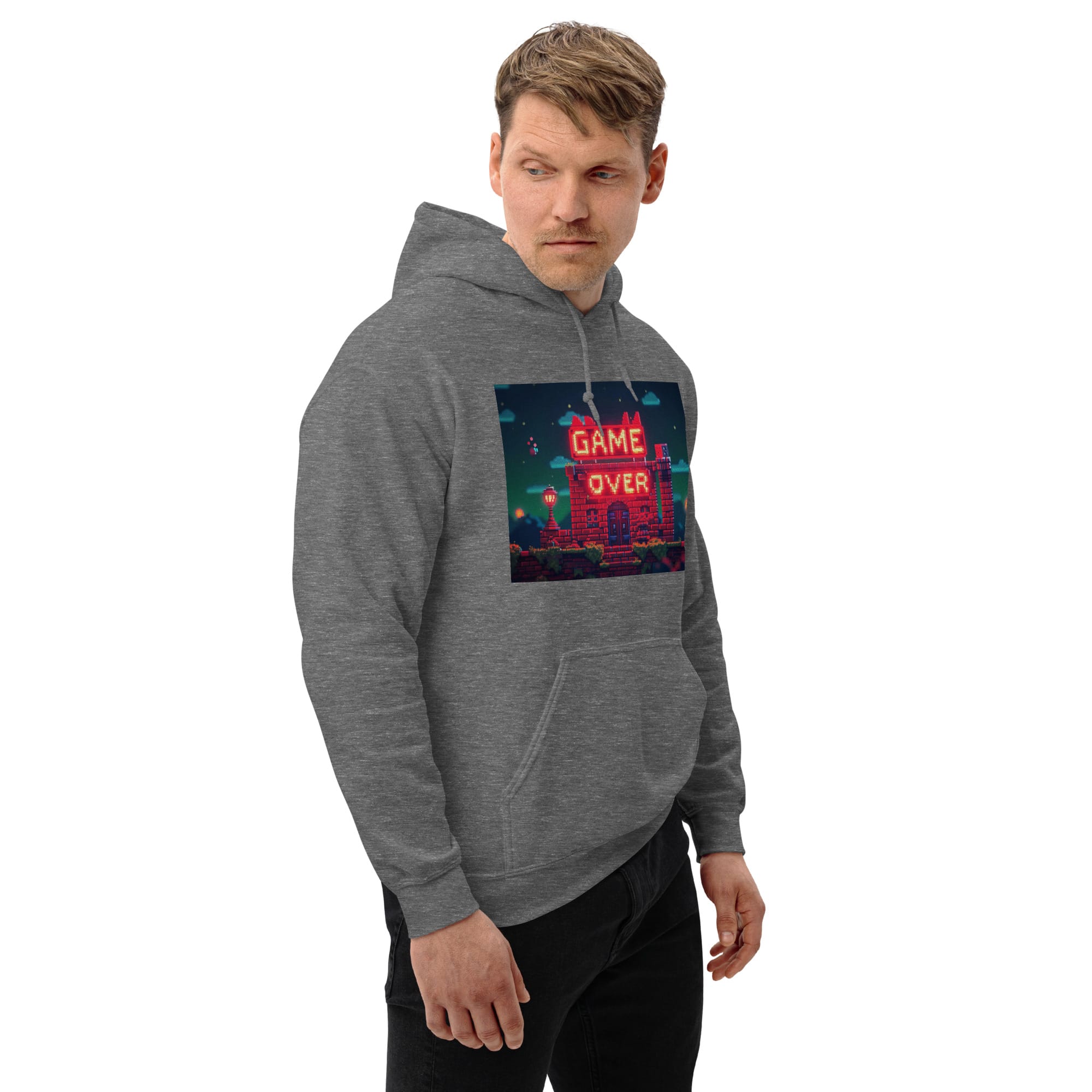 Sudadera Invierno con Capucha Unisex House Game Over - Imagen 24