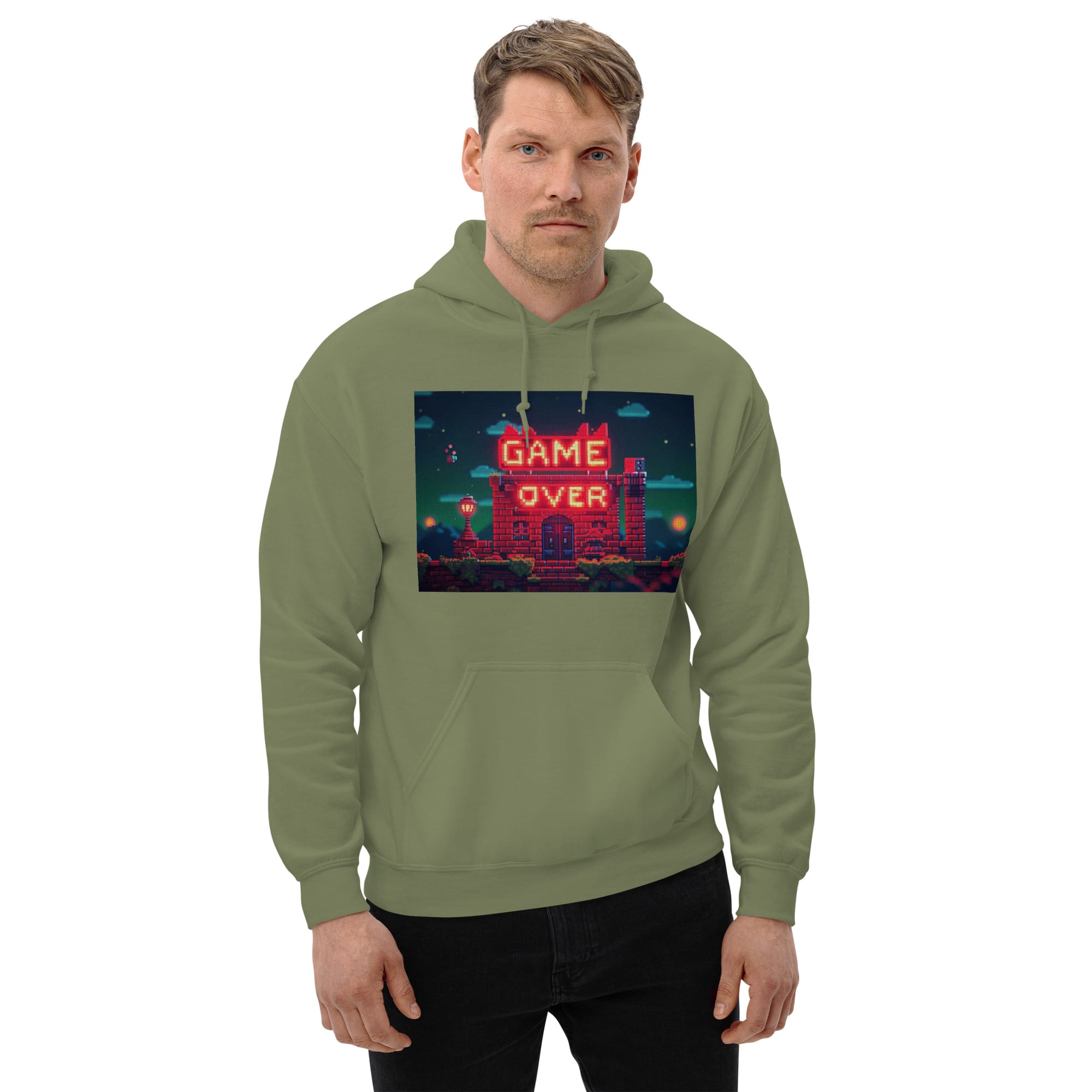 Sudadera Invierno con Capucha Unisex House Game Over - Imagen 33