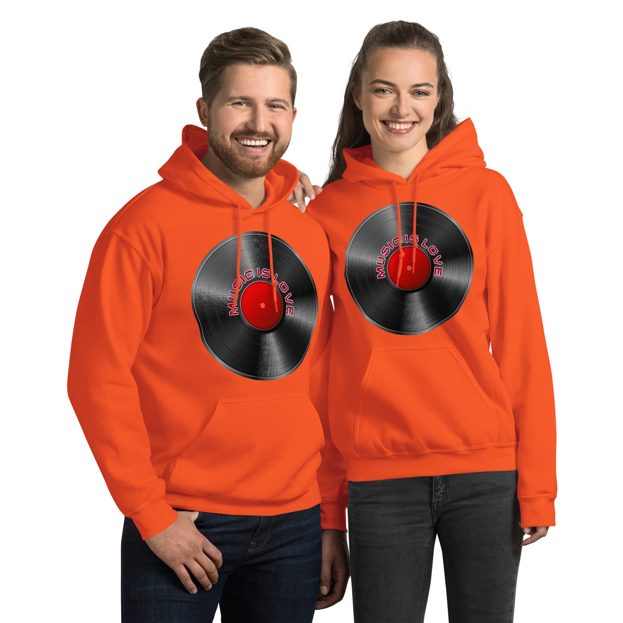Sudadera Invierno con Capucha Unisex Disco 45 rpm - Imagen 9