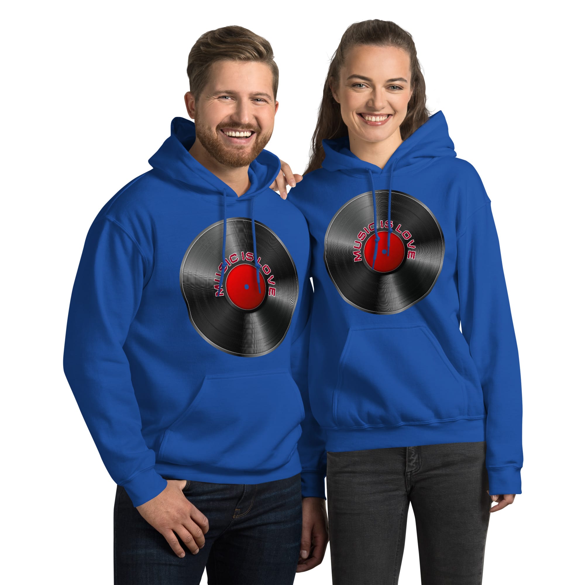 Sudadera Invierno con Capucha Unisex Disco 45 rpm - Imagen 3