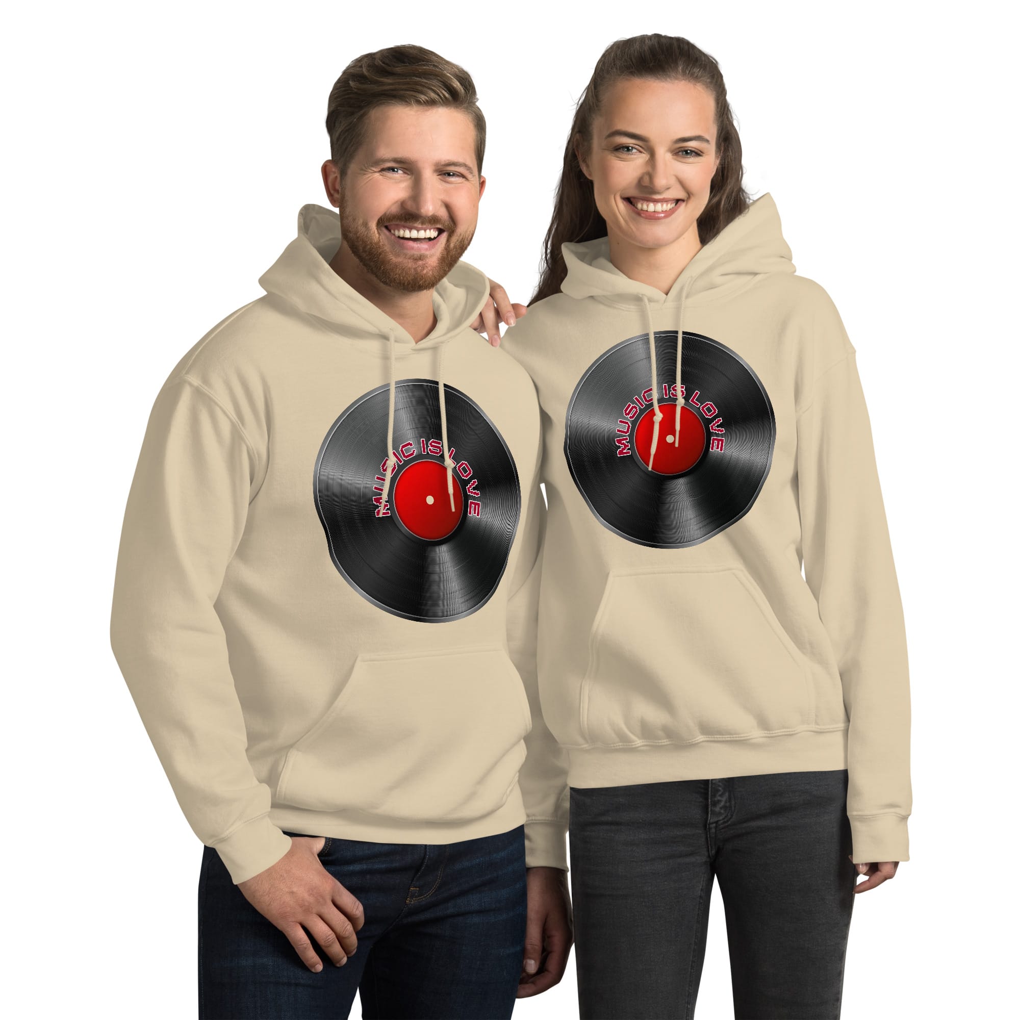 Sudadera Invierno con Capucha Unisex Disco 45 rpm - Imagen 15