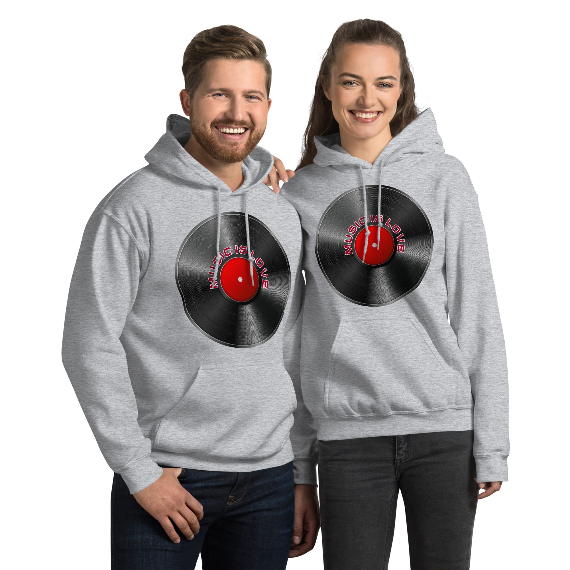 Sudadera Invierno con Capucha Unisex Disco 45 rpm - Imagen 11