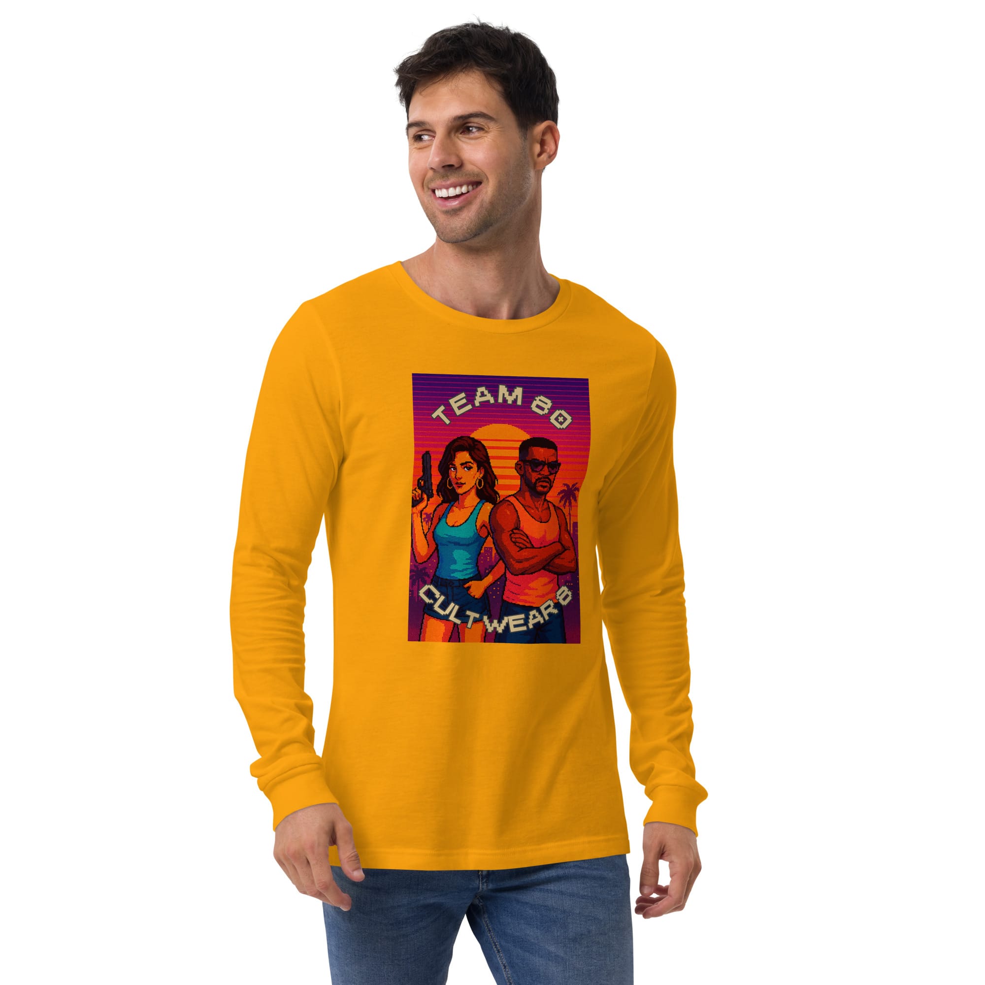 Camiseta Manga Larga Unisex Pixel Art Team 80 - Imagen 26