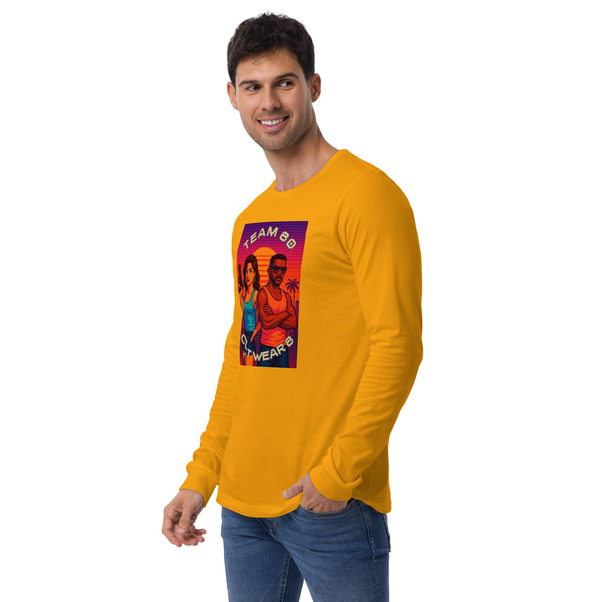 Camiseta Manga Larga Unisex Pixel Art Team 80 - Imagen 27