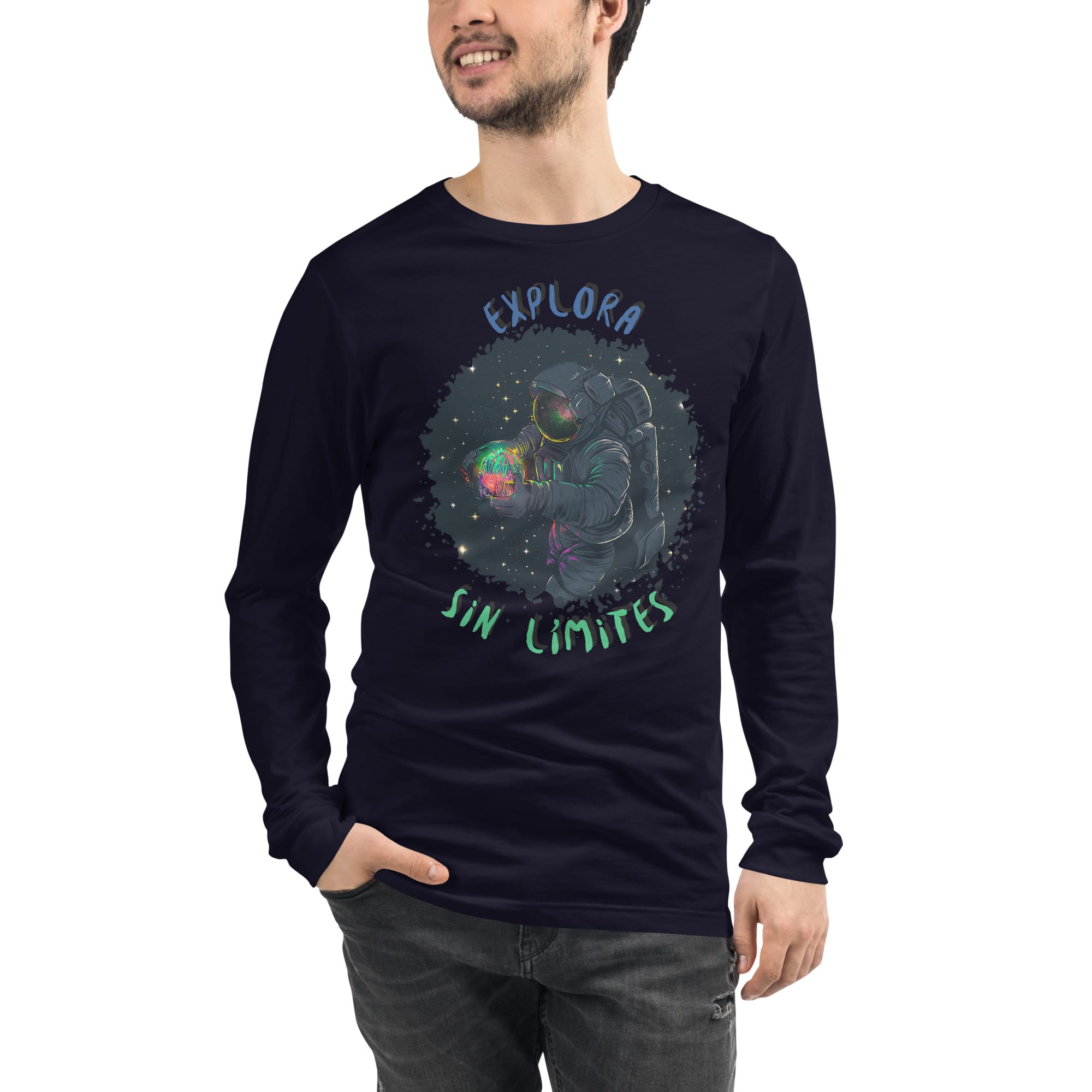 Camiseta Manga Larga Unisex BLACK SPACE - Imagen 2