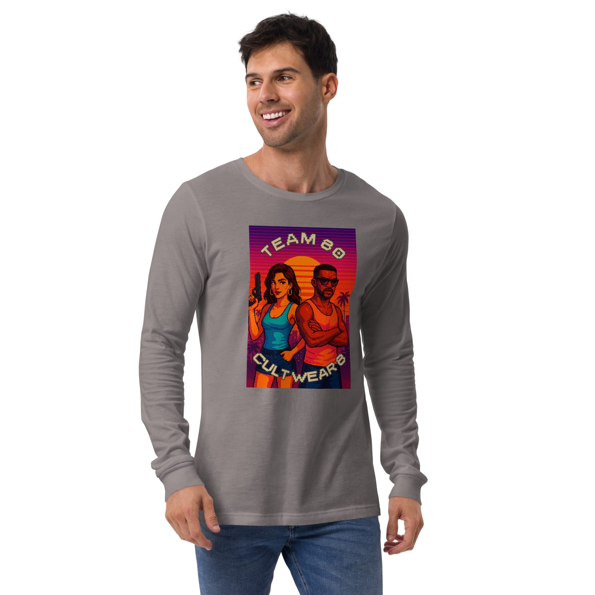 Camiseta Manga Larga Unisex Pixel Art Team 80 - Imagen 24