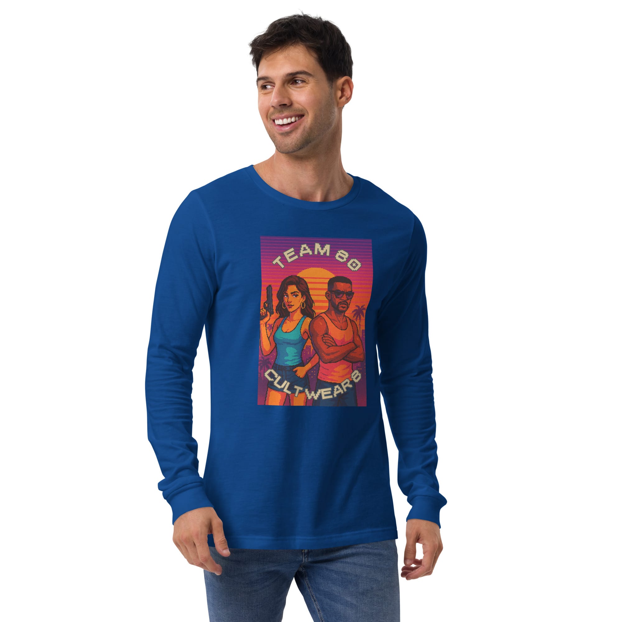 Camiseta Manga Larga Unisex Pixel Art Team 80 - Imagen 12