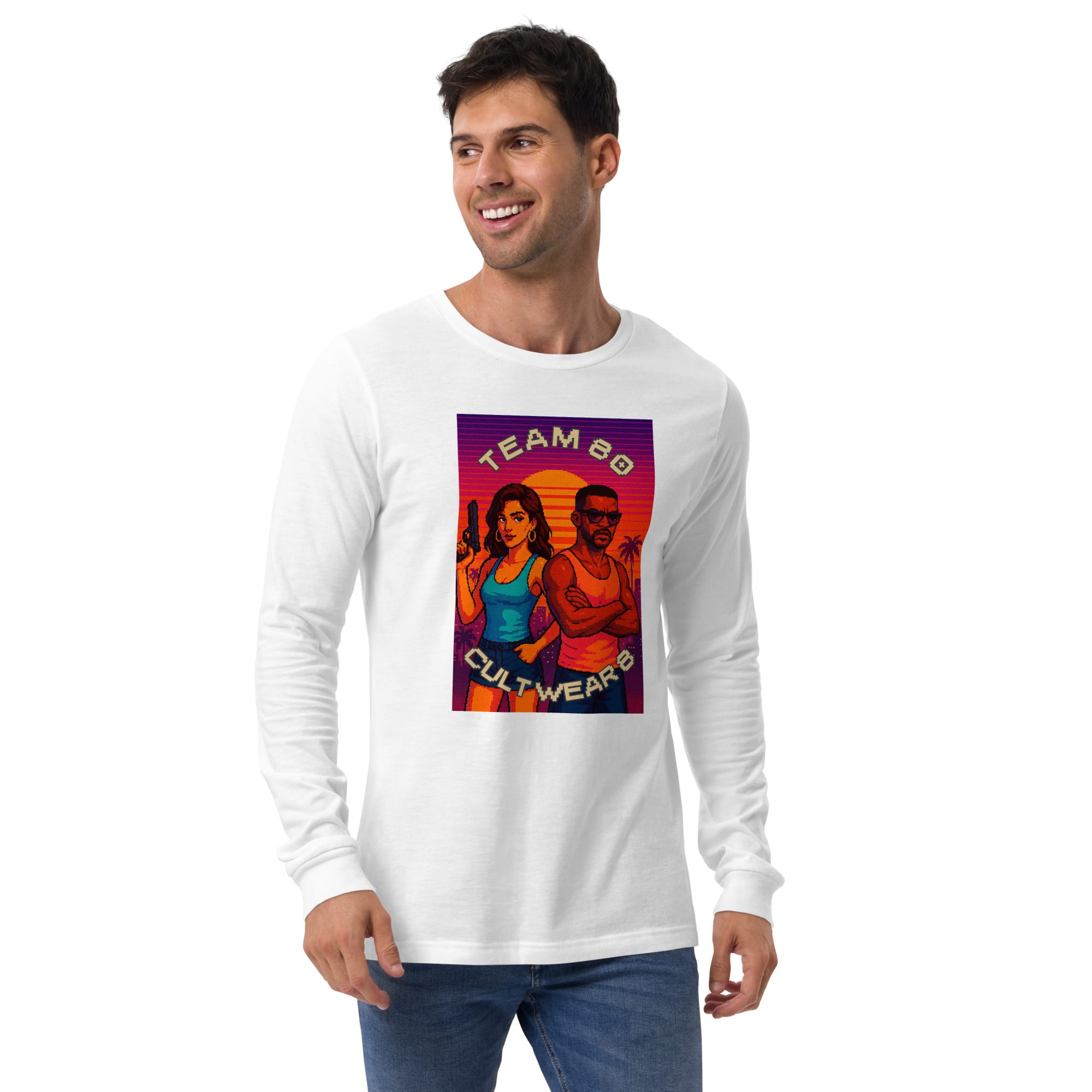 Camiseta Manga Larga Unisex Pixel Art Team 80 - Imagen 31