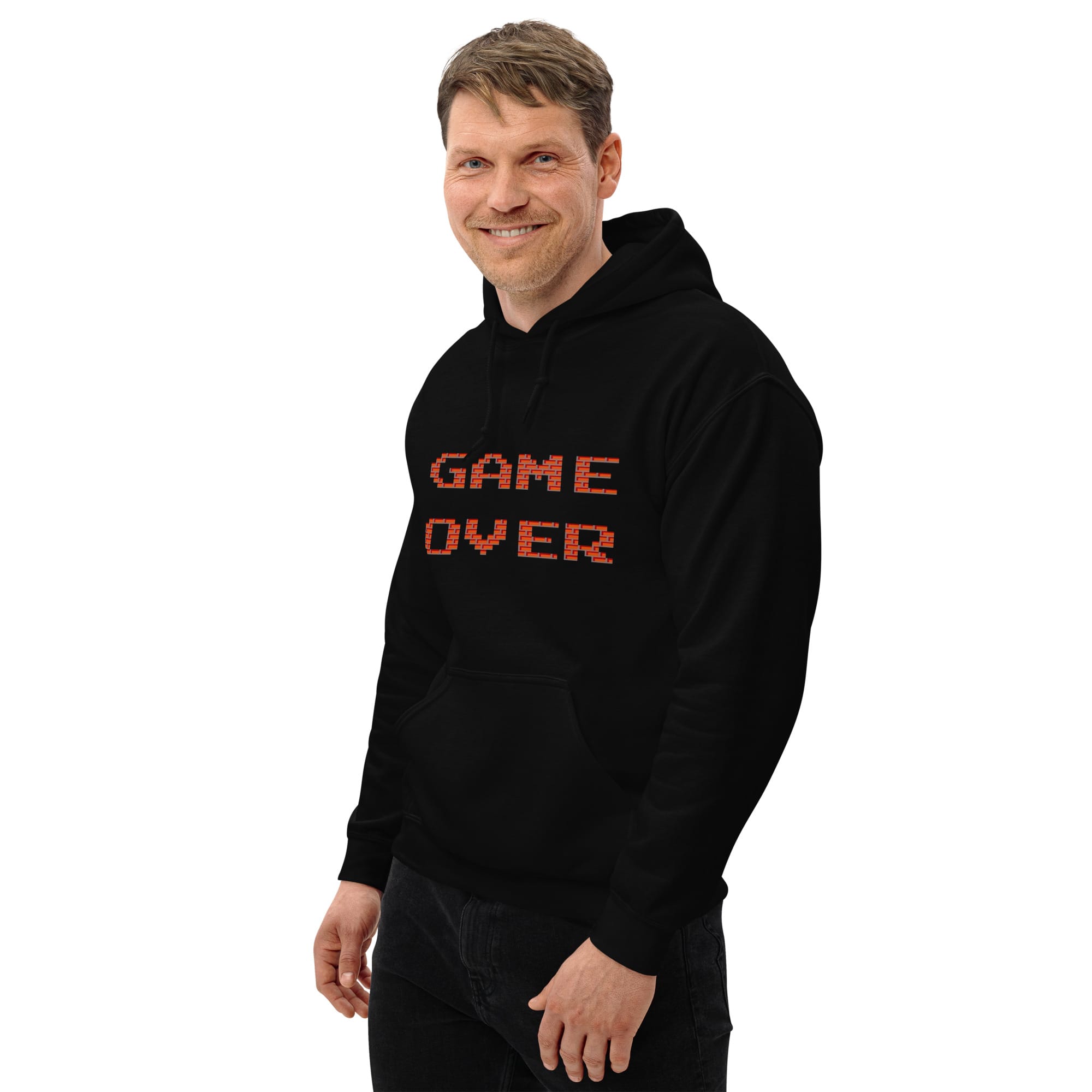 Sudadera Invierno con Capucha Unisex Game Over Ladrillos - Imagen 7